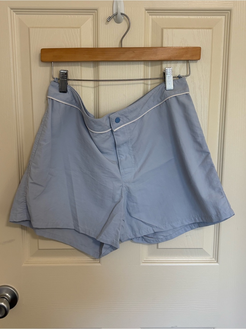Patagonia Button Out Boardie Skort Size 10 Blue Print Detachable Shorts - Picture 11 of 14